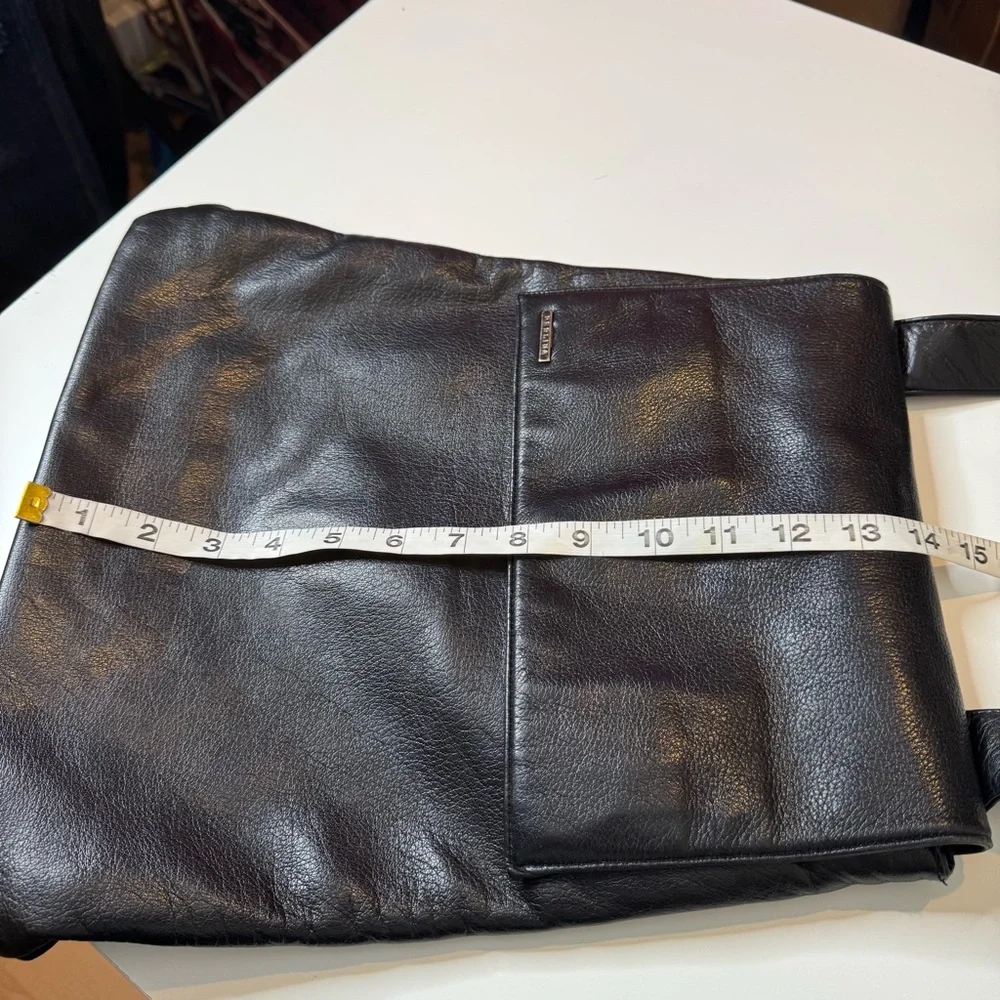 Perlina New York Black Leather Shoulder Bag